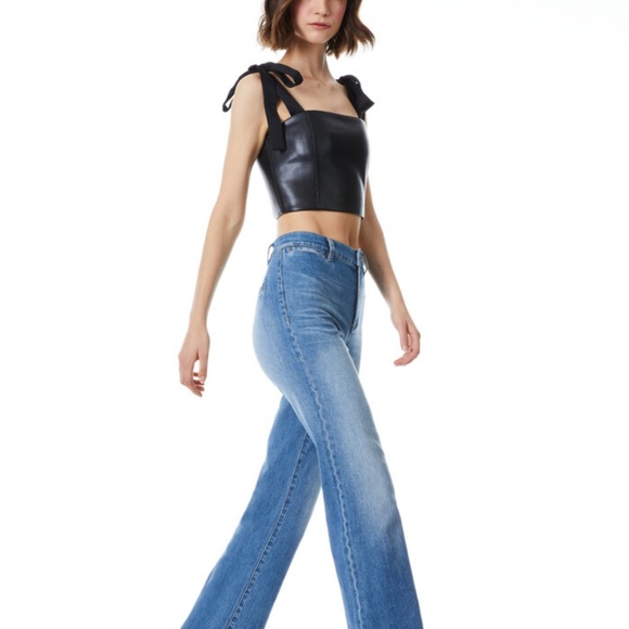 Brand new with tags vegan leather crop. - Picture 3 of 6